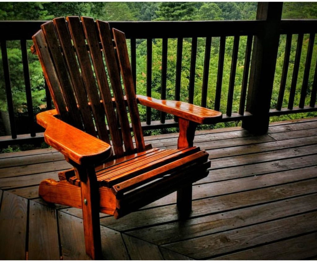Wooden Chair on Patio
