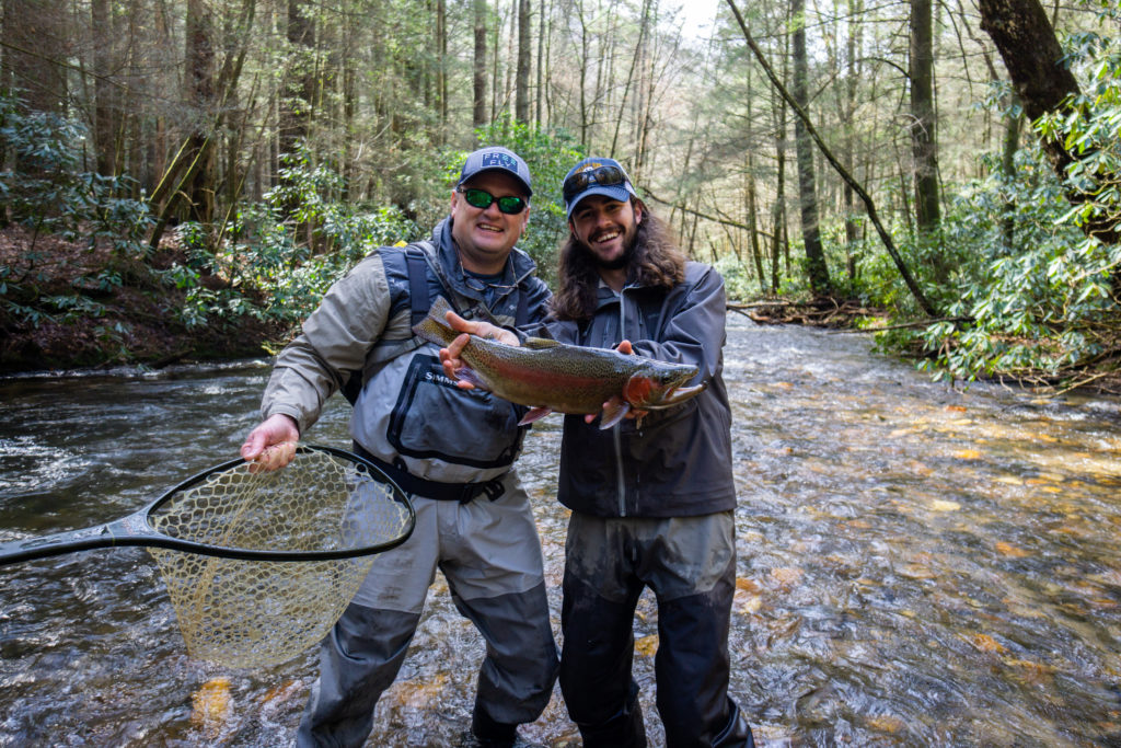 Daniel with Customer and his catch